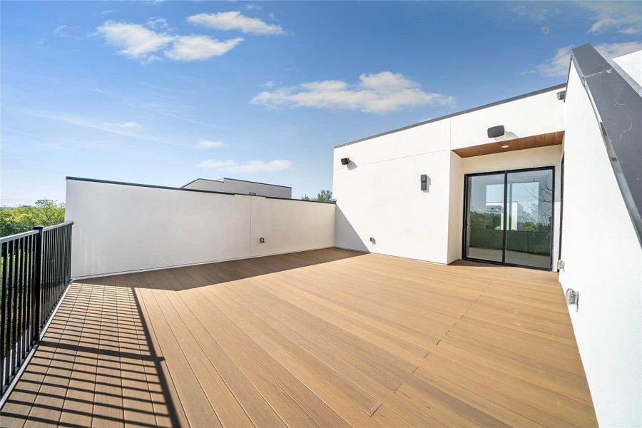 View of wooden deck View of wooden deck