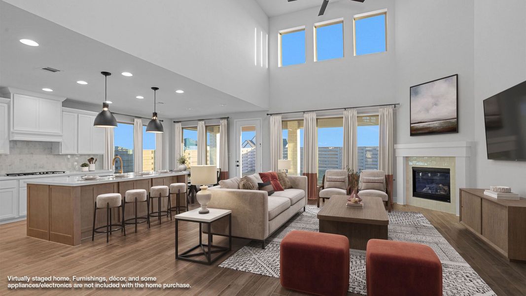 Furnished interior view inside a new home in 6 Creeks, Kyle (Image 5).