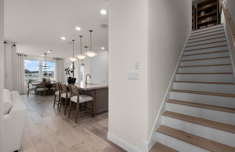 Representative furnished interior of a home built from the Mystique by Del Webb in Del Webb Austin at Lost Pines, Bastrop (Image 16).