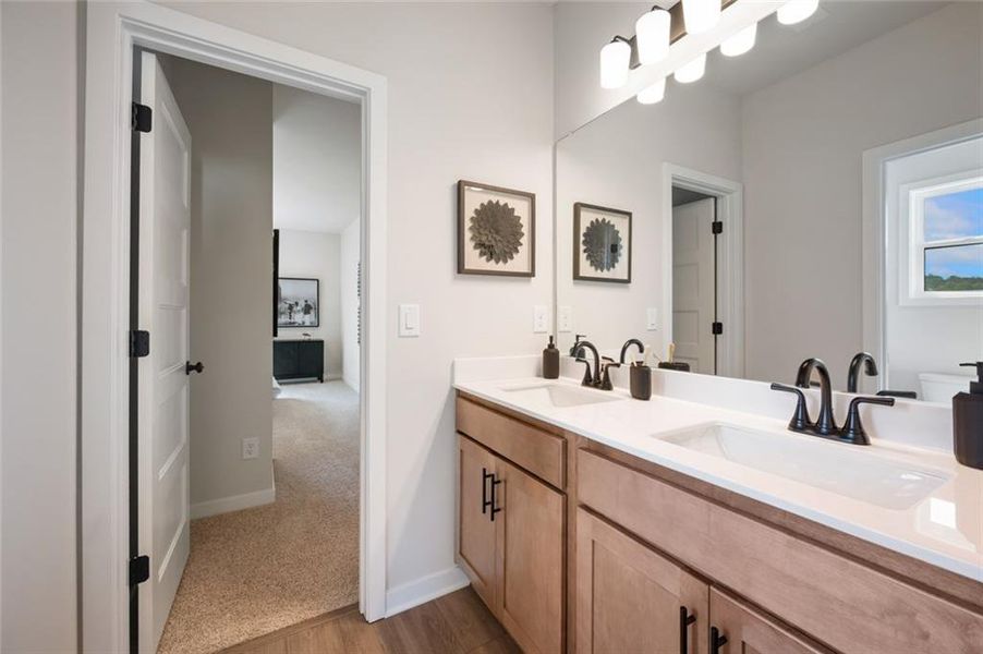 Furnished interior view inside a new home in Ponderosa Farms Manor, Gainesville (Image 8).