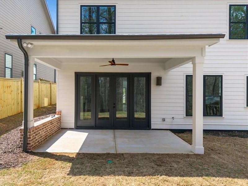 Exterior details and patio area of a home in , Atlanta (Image 29).