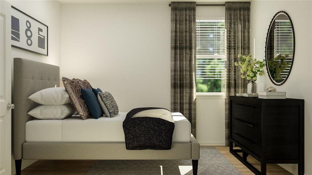 Bedroom featuring light hardwood / wood-style flooring