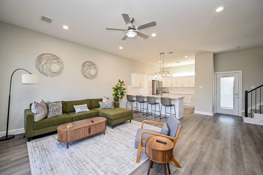 inviting living room.