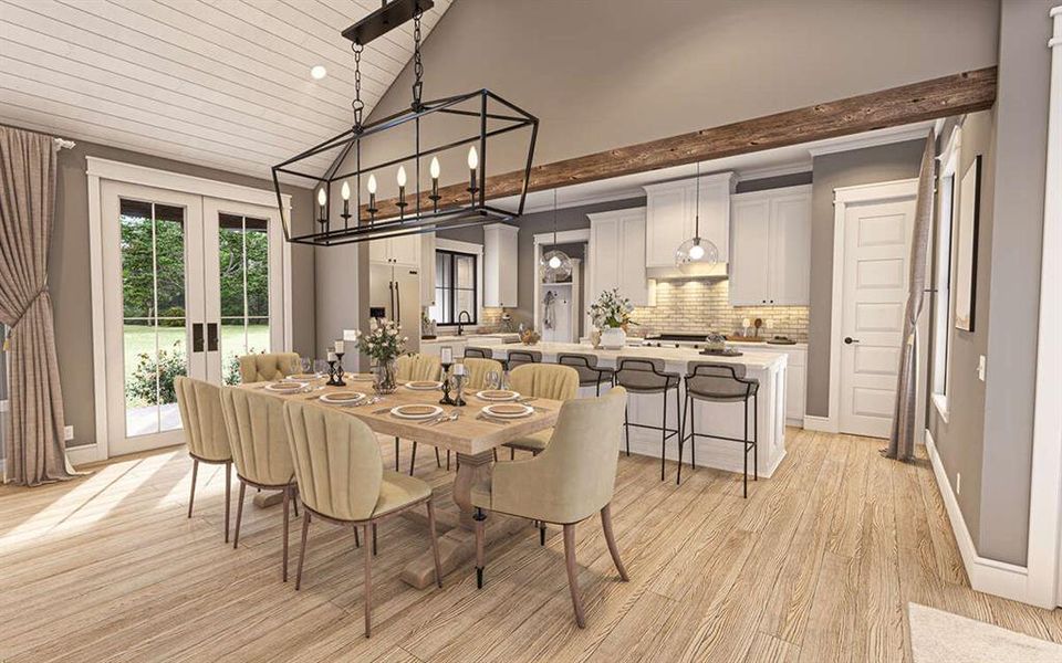 Furnished interior view inside a new home in Oak Water Ranch, Granbury (Image 10).