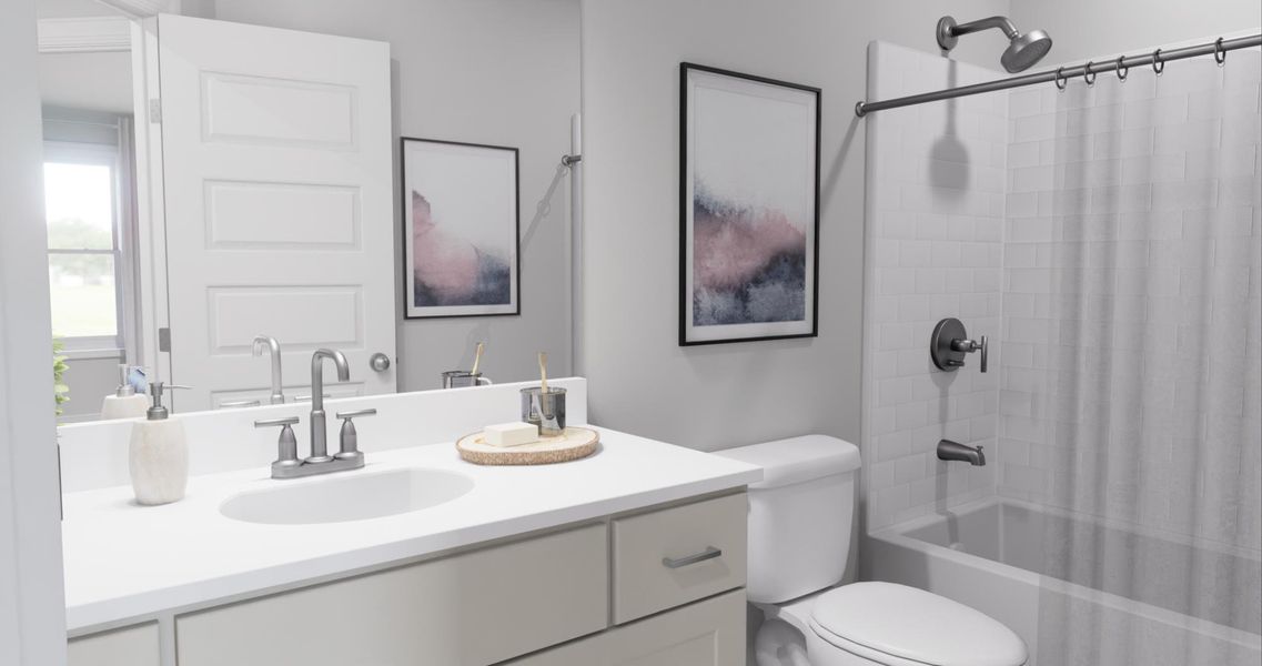 Representative furnished interior of a home built from the Savannah by Parkside Builders in The Woods, Gallatin (Image 13).