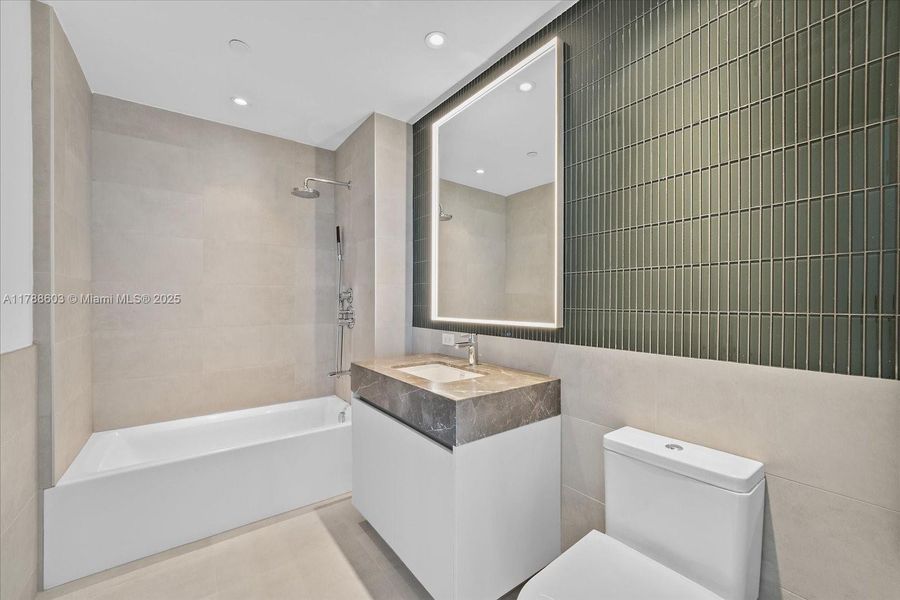 Furnished interior view inside a new home in Five Park, Miami Beach (Image 5). Furnished interior view inside a new home in Five Park, Miami Beach (Image 5).