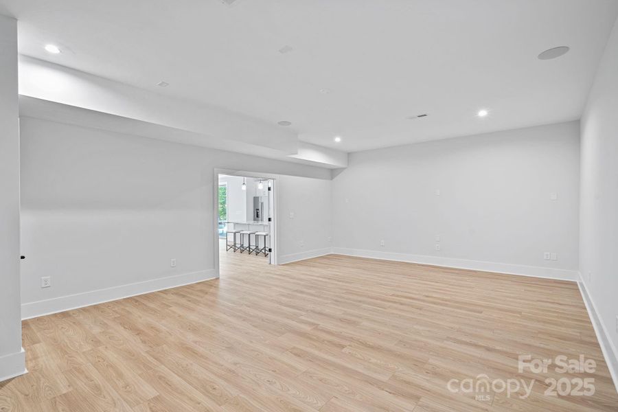 This space is perfect for a golf simulator, gym, movie room, or whatever you like!