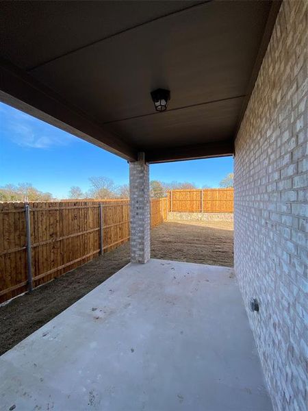 Nice covered patio is perfect for BBQ