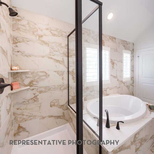 Furnished interior view inside a new home in Bridgeland, Cypress (Image 25).