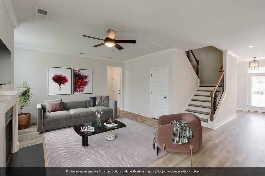 Furnished interior view inside a new home in Indigo at Abbey Preserve, Wilmington (Image 8).