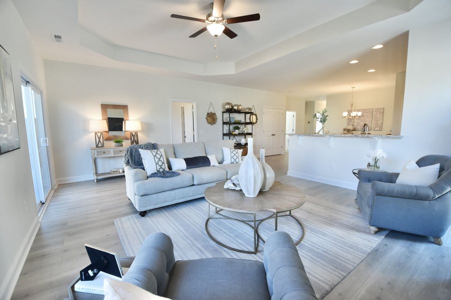 Representative furnished interior of a home built from the Isla by Stevens Fine Homes in Parkwood Estates, Leland (Image 9).