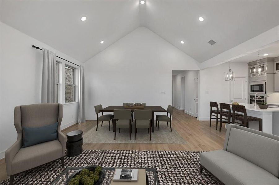 Furnished interior view inside a new home in Timberbrook, Justin (Image 8). Furnished interior view inside a new home in Timberbrook, Justin (Image 8).