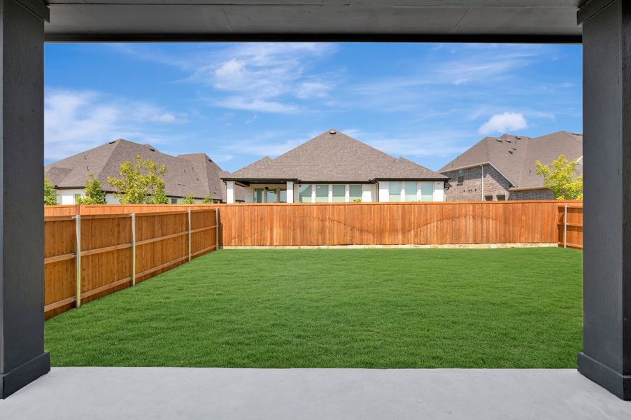 Exterior details and patio area of a home in Sandbrock Ranch, Aubrey (Image 4). Exterior details and patio area of a home in Sandbrock Ranch, Aubrey (Image 4).