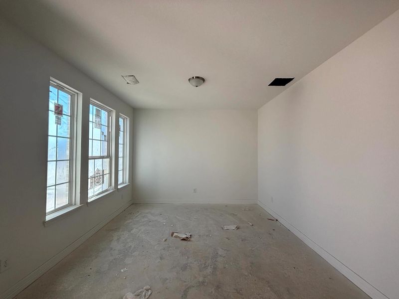 Construction progress - flex space perfect for an office or formal dining room Construction progress - flex space perfect for an office or formal dining room