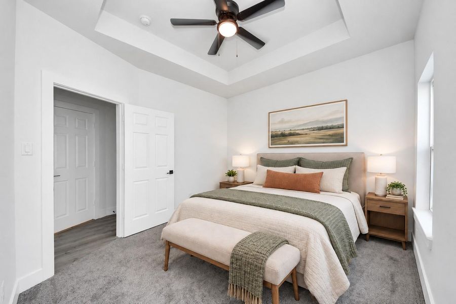 Virtually staged second bedroom. Virtually staged second bedroom.