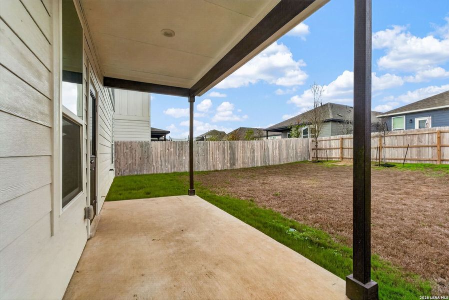 Exterior details and patio area of a home in Corley Farms, Boerne (Image 25).