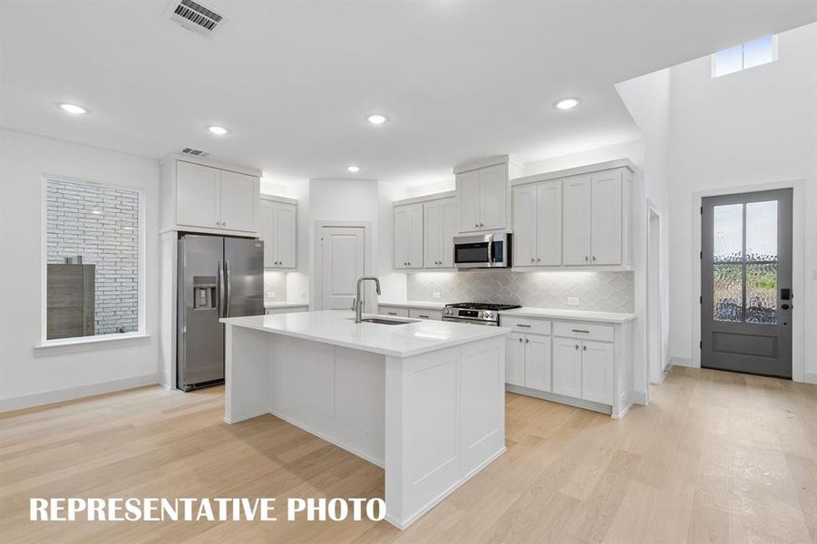All the chef's in the family will enjoy ample prep and storage space in this dream kitchen!  REPERESENTATIVE PHOTO