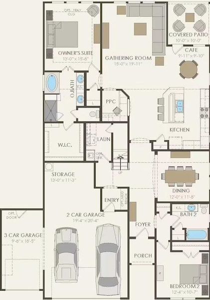 Pulte Homes, Mooreville floor plan