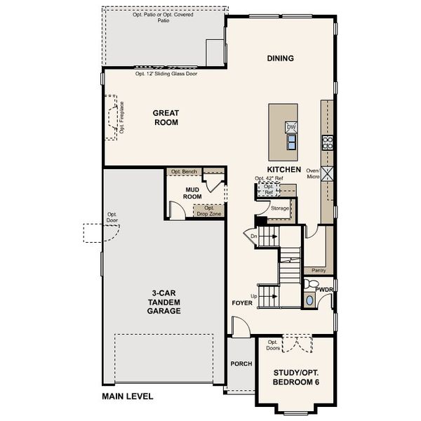 2D floor plan layout for the Shenandoah by Century Communities in Overland Ranch, Aurora, CO (Image 2). 2D floor plan layout for the Shenandoah by Century Communities in Overland Ranch, Aurora, CO (Image 2).