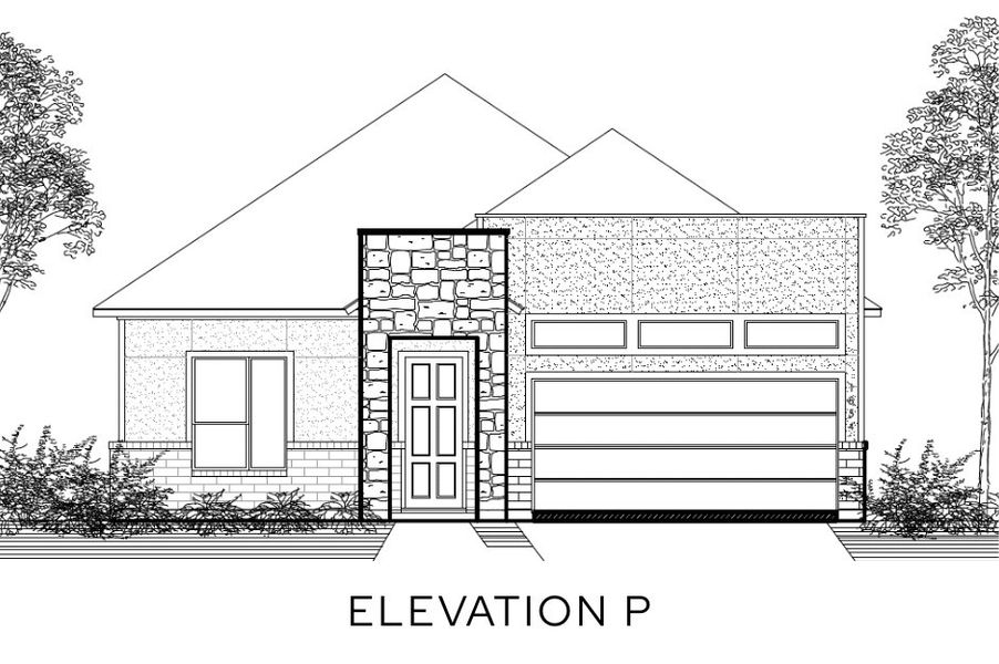 Representative rendering of the exterior for the The Elm by Lillian Custom Homes (Image 3).