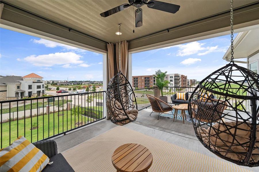 Covered patio area