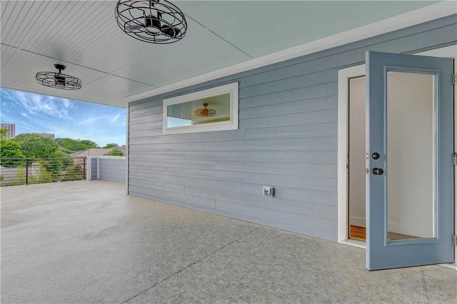 Exterior details and patio area of a home in , Atlanta (Image 25).