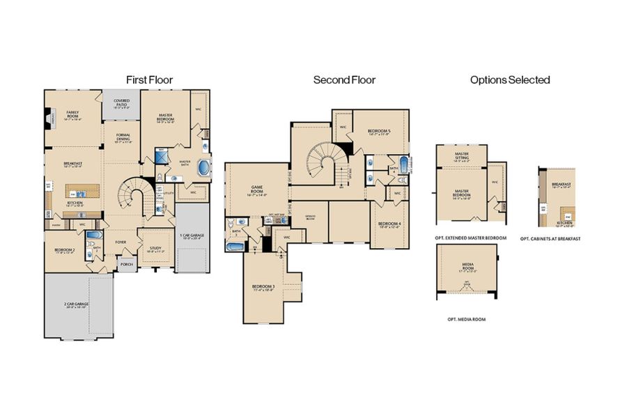 2D floor plan layout of this home in Nelson Lake, Rockwall, TX (Image 1).