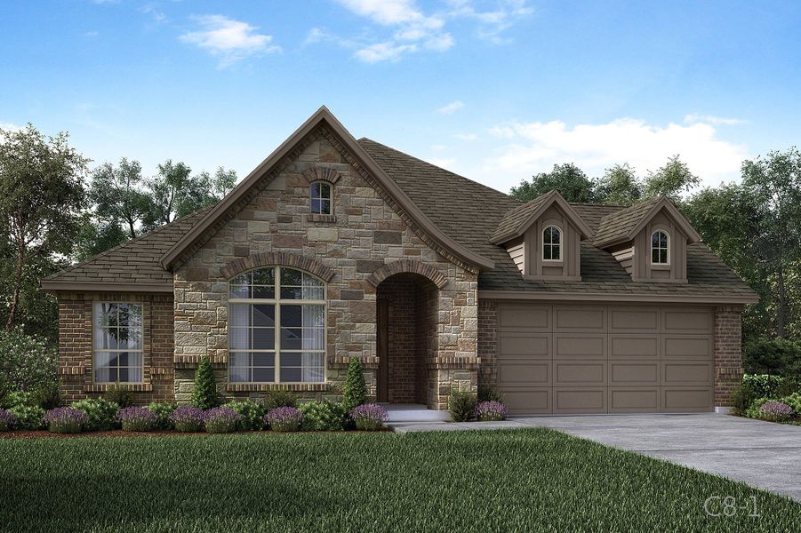 Representative exterior photo of a completed home built from the Lansing by John Houston Homes in Hayes Crossing - Phase 2, Midlothian, TX (Image 4).