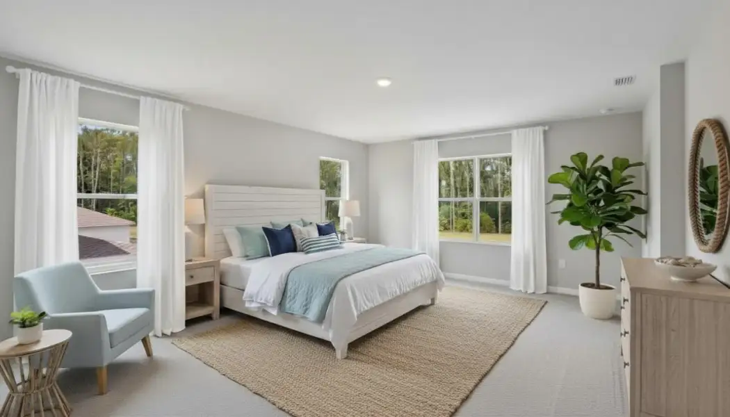 Furnished interior view inside a new home in Hammock at Two Rivers, Zephyrhills (Image 9). Furnished interior view inside a new home in Hammock at Two Rivers, Zephyrhills (Image 9).