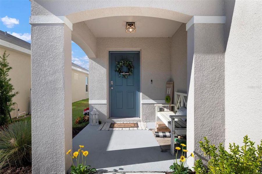 Exterior details and patio area of a home in Bella Lago, Parrish (Image 4).