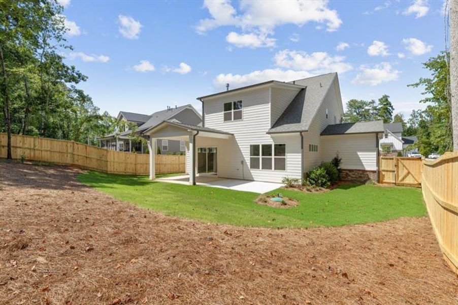 Exterior details and patio area of a home in Arden on Lanier, Cumming (Image 4).