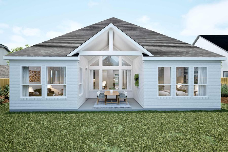 Representative exterior details of a home built from the The Brandsville by David Weekley Homes in The Highlands Encore - Tranquil Collection, Porter (Image 3).