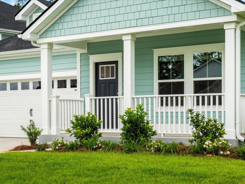 Exterior details and patio area of a home in The Coves at Lakes of Cane Bay, Summerville (Image 3).