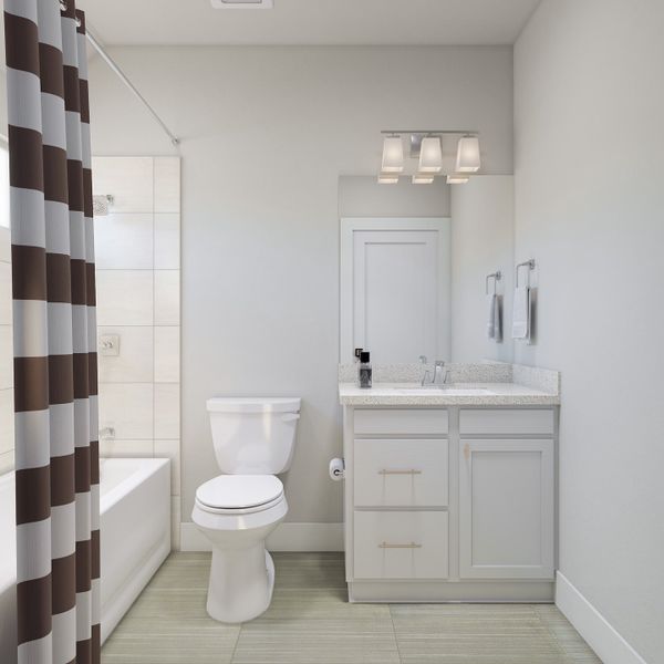 Furnished interior view inside a new home in Woodson’s Reserve, Spring (Image 20).