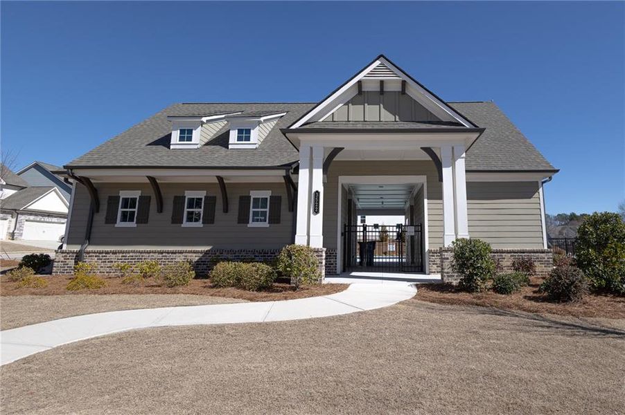 Front exterior of a new home in Westgate Enclave, Loganville, GA, highlighting curb appeal (Image 26).