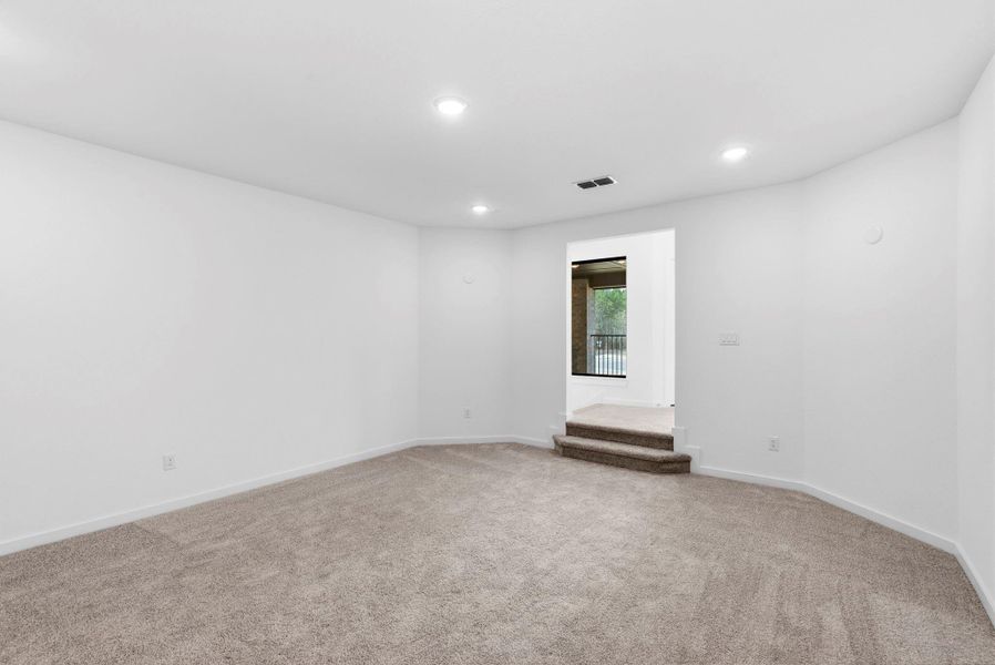 upstairs media room