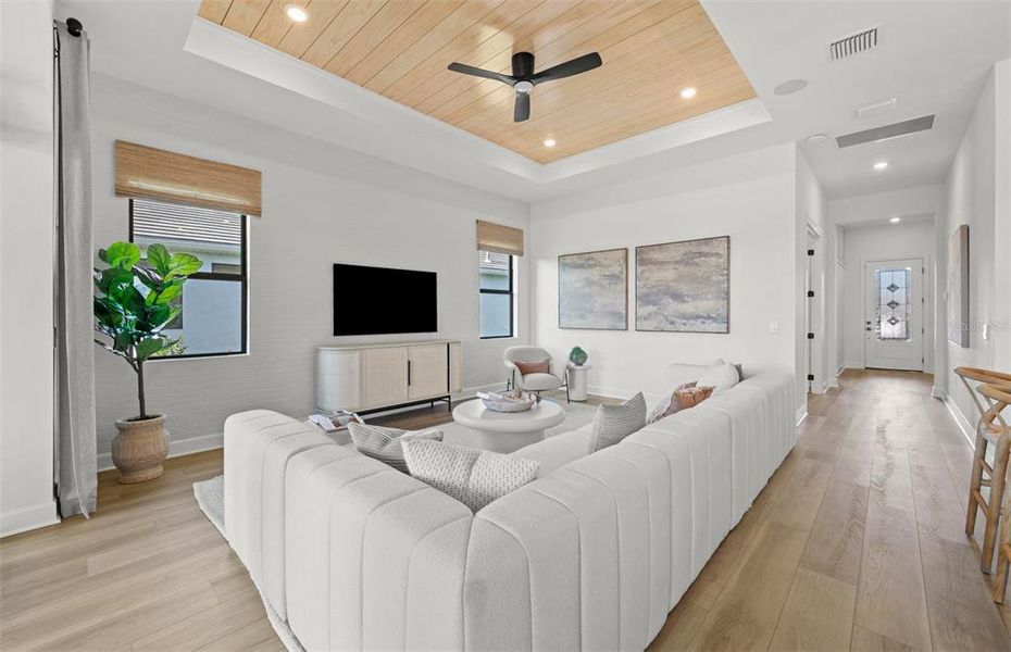 Furnished interior view inside a new home in Del Webb Catalina, Lakewood Ranch (Image 14). Furnished interior view inside a new home in Del Webb Catalina, Lakewood Ranch (Image 14).