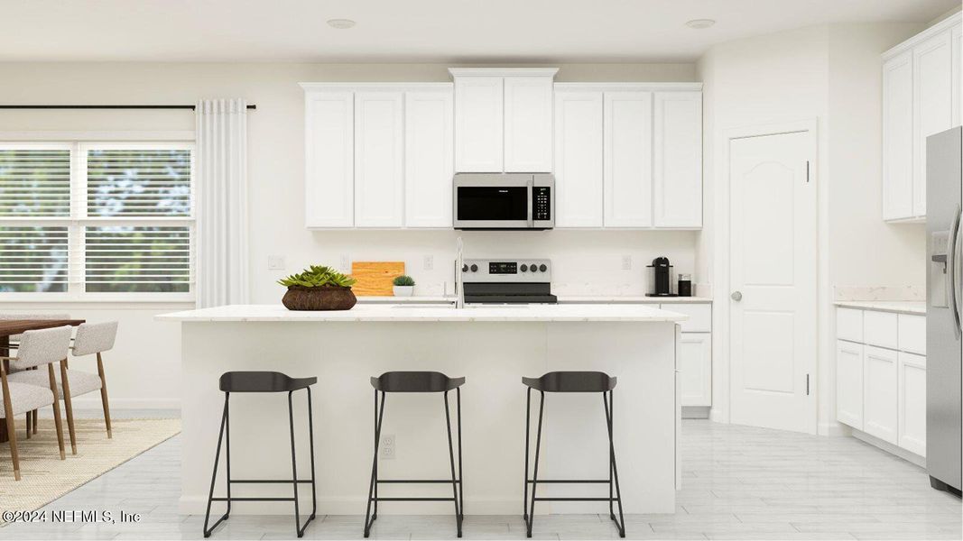 Furnished interior view inside a new home in Silver Falls Single Family at SilverLeaf, St. Augustine (Image 4).