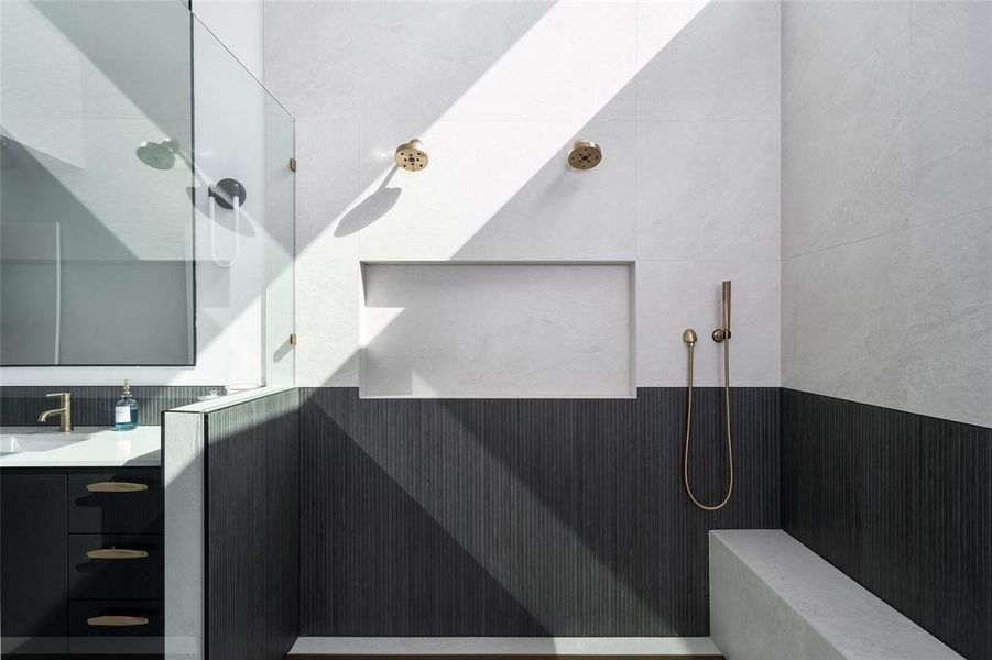 Close-up of interior finishes inside a home in , Dallas (Image 18).