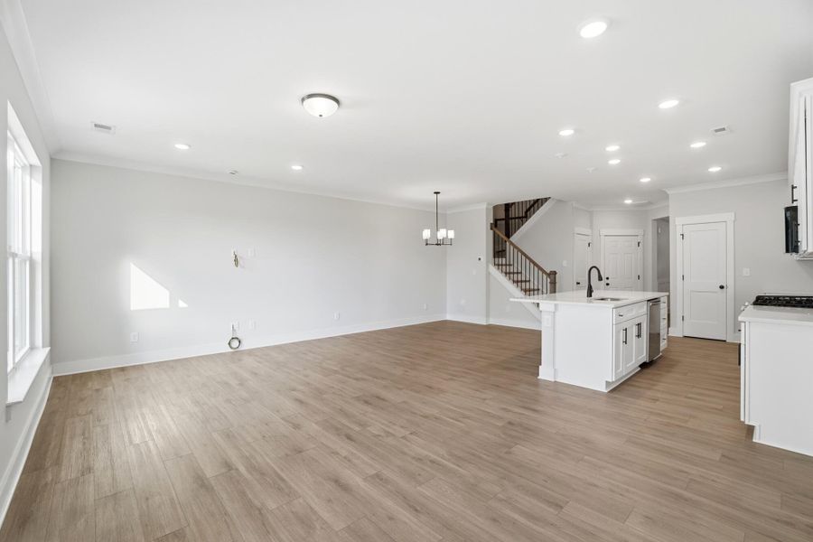 Spacious, unfurnished interior of a new home in Blythe Mill Townhomes, Waxhaw (Image 16). Spacious, unfurnished interior of a new home in Blythe Mill Townhomes, Waxhaw (Image 16).