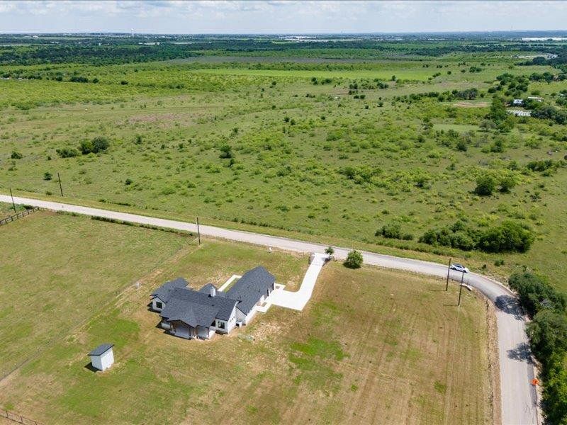 Aerial view of sparsely populated area