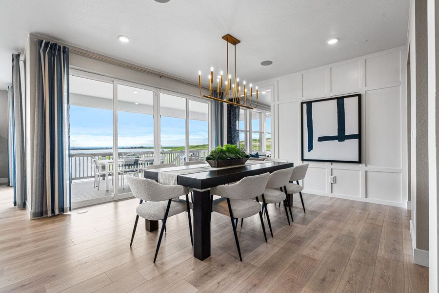 Furnished interior view inside a new home in Trailstone, Arvada (Image 19).