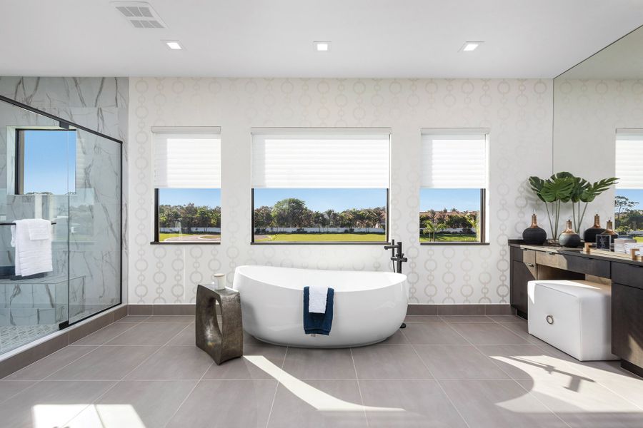 Representative furnished interior of a home built from the Santorini by GL Homes in Lotus Edge, Boca Raton (Image 11).