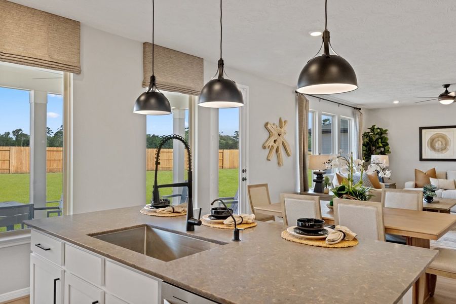 Representative furnished interior of a home built from the 2444 Modeled by KB Home in Madera Preserve, New Caney (Image 8).