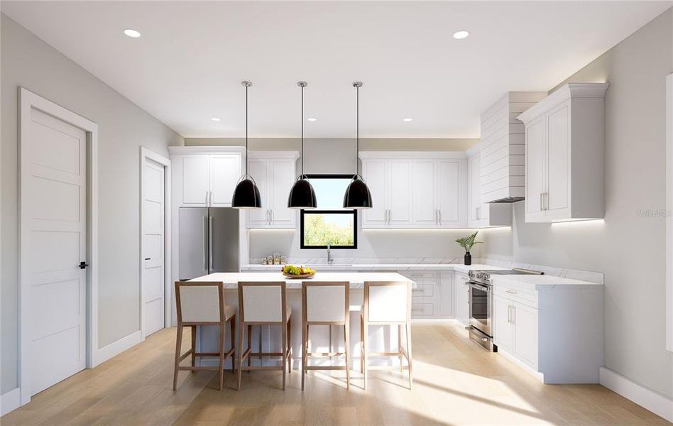 Furnished interior view inside a new home in , St. Petersburg (Image 10).