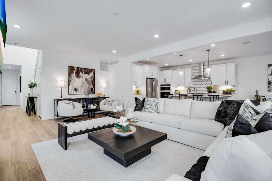 Furnished interior view inside a new home in Reunion, Commerce City (Image 25).