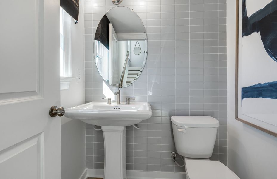 Furnished interior in a model home at Altus at The Quarter in Atlanta (Image 15).