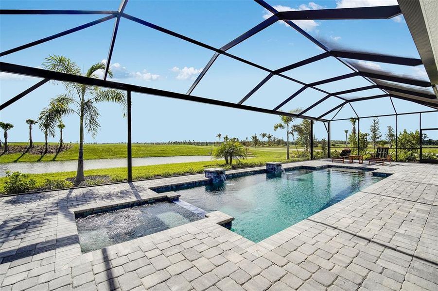 Exterior details and patio area of a home in Calusa Country Club, Lakewood Ranch (Image 23).