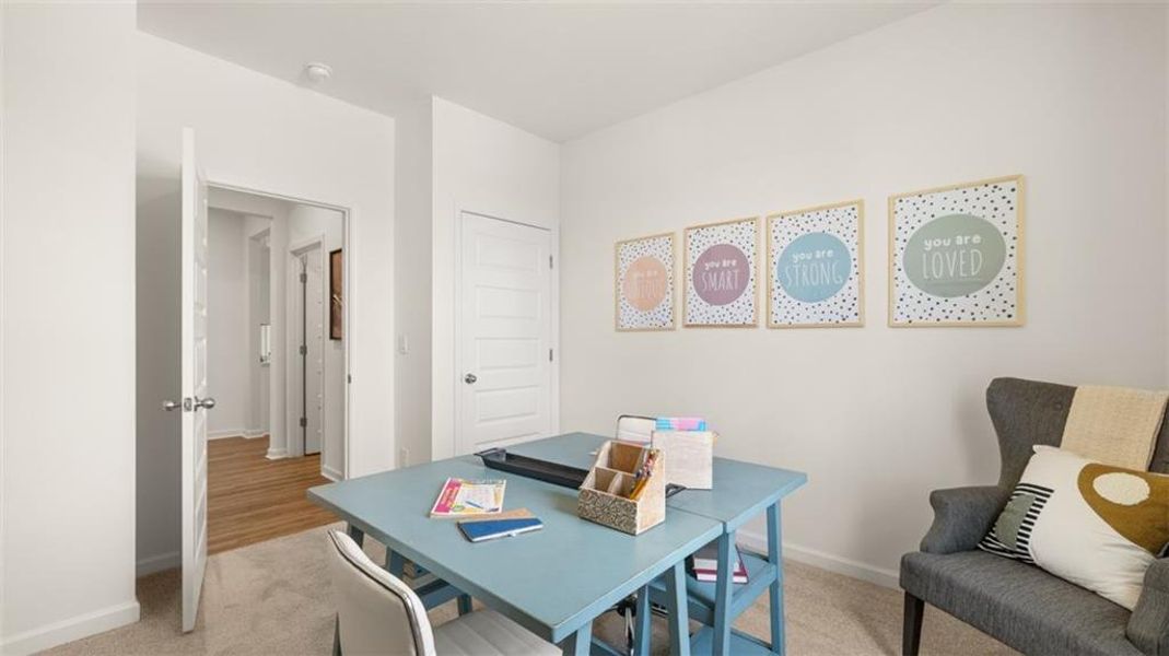 Furnished interior view inside a new home in The Preserve at Agricultural Village, Perry (Image 5). Furnished interior view inside a new home in The Preserve at Agricultural Village, Perry (Image 5).