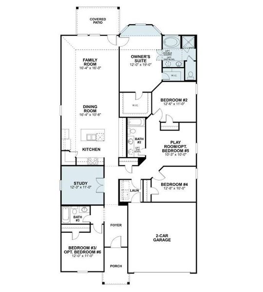 2D floor plan layout of this home in Sorella, Tomball, TX (Image 5).